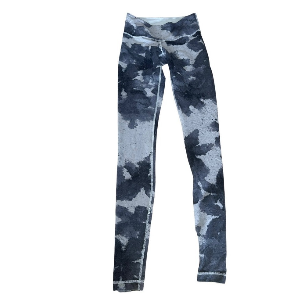 Lululemon Wunder Under PantFloral Platoon Silver Spoon Ambient Grey Size 2 - Picture 2 of 5
